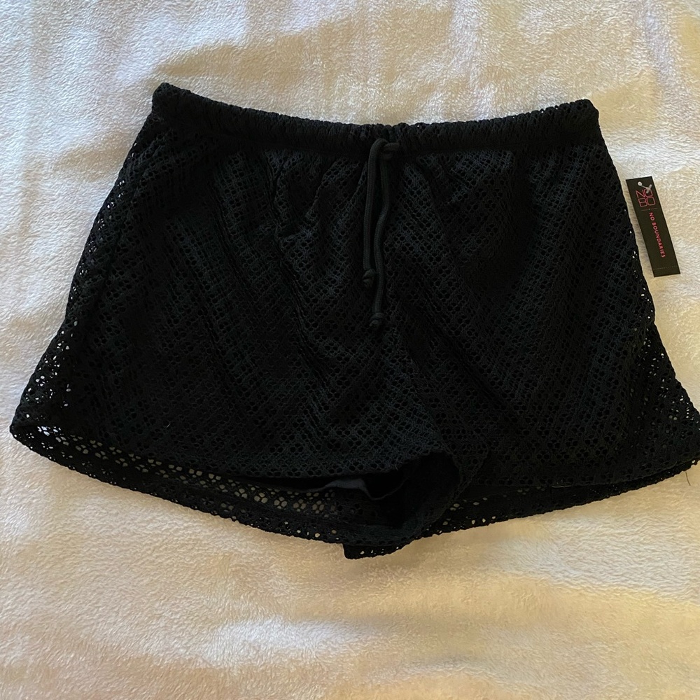 Black Crochet Shorts